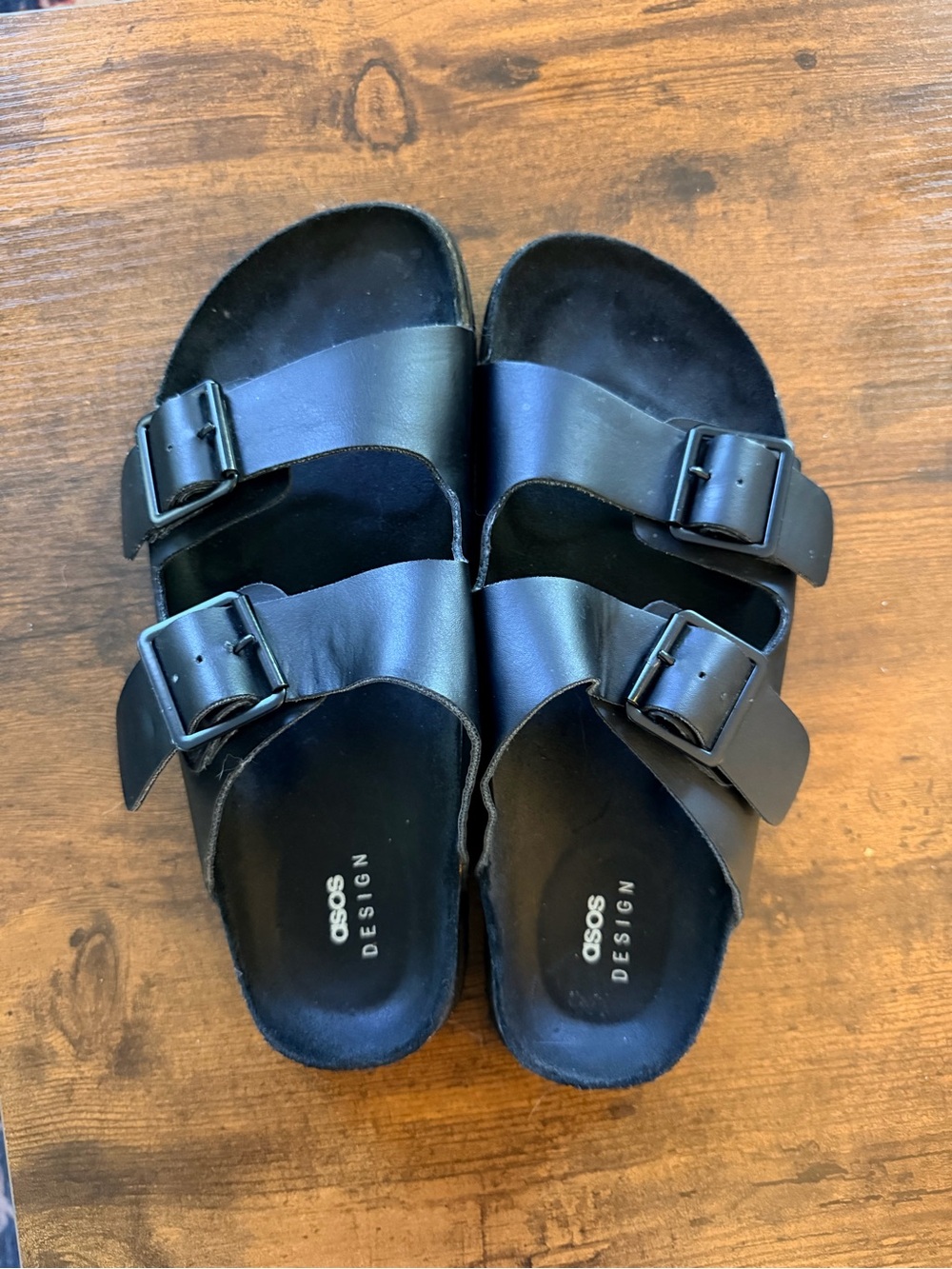 ASOS Design black sandals size 7